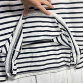 男士 ML 象牙色 Bring Basque 衬衫，裁剪缝制，米白色 x 黑色，涤纶，长袖圆领 T 恤，合成纤维，长袖，米白色 x 黑色，合成纤维，长袖