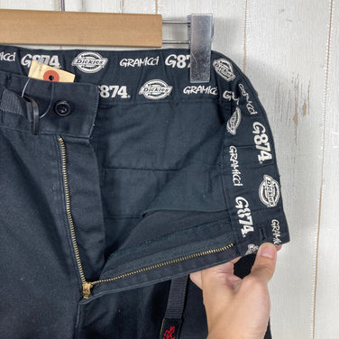 【Women's S ブラック系】 Gramicci ( グラミチ ) ベルト タック ワイド パンツ Belt Tuck Wide Pants 入手困難 Dickies × FREAK'S STORE 別注 トリプルネーム ポリエステル ウェア ボトムス ロングパンツ
