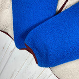 男士M码蓝色Millet Trilogy X Loft象牙白夹克（难找，韩版标准款）。聚酯纤维抓绒上衣。(z0005430)