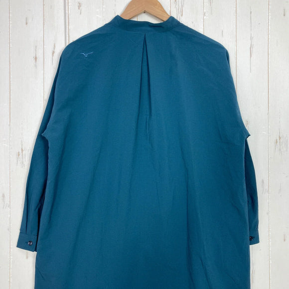 【Women's M ネイビー系】 Mizuno ( ミズノ ) ストレッチ サッカー シャツ ワンピース Stretch Seersucker Shirt Dress ポリエステル ウェア ドレス ワンピース z00060582  ドレス ワンピース ウェア