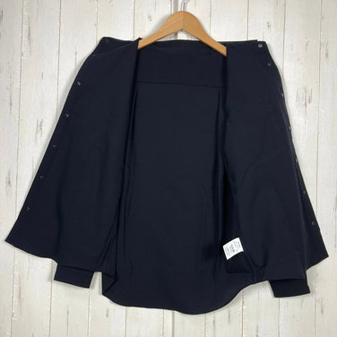 Ridge Mountain Gear 女士小号黑色聚酯纤维基础款长袖衬衫，黑色海军蓝。涤纶。包含上衣和内衣。