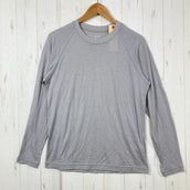 【Unisex S グレー系】 Yamatomichi ( 山と道 ) 100% ライトメリノ ロングスリーブ 100% Light Merino Long Sleeve Silver Cloud メリノウール ウェア トップス インナー シャツ ロングスリーブTシ