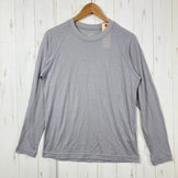 【Unisex S グレー系】 Yamatomichi ( 山と道 ) 100% ライトメリノ ロングスリーブ 100% Light Merino Long Sleeve Silver Cloud メリノウール ウェア トップス インナー シャツ ロングスリーブTシ