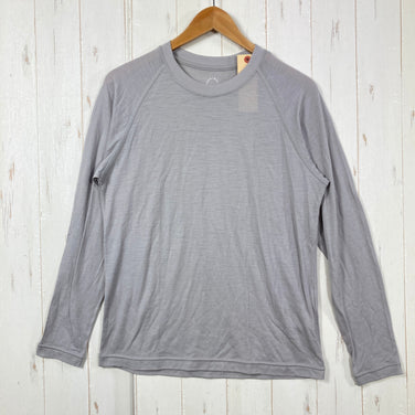 【Unisex S グレー系】 Yamatomichi ( 山と道 ) 100% ライトメリノ ロングスリーブ 100% Light Merino Long Sleeve Silver Cloud メリノウール ウェア トップス インナー シャツ ロングスリーブTシ