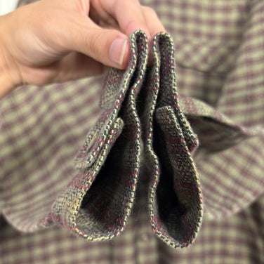 【Men's L ベージュ系】 1999 Patagonia ( パタゴニア ) ヘビー フランネル シャツ Heavy Flannel Shirt Andesite / Raisin 生産終了モデル 入手困難 オーガニックコットン オーガニックコットン ウェア ト