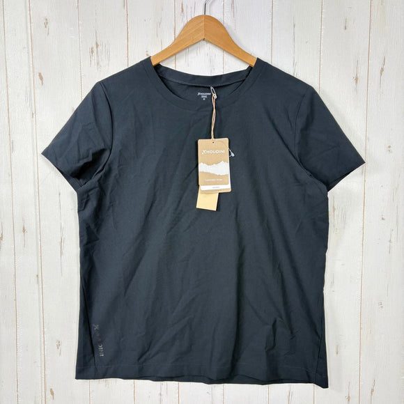【Women's M ブラック系】 Houdini ( フーディニ ) ウィメンズ カバー ティー W's Cover Tee 840016 TRUE BLACK z00055977 TRUE BLACK 化繊 ショートスリーブTシャツ クルーネック インナー シャツ