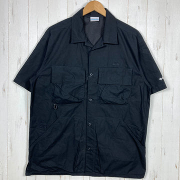 【Men's L ブラック系】 Columbia ( コロンビア ) ツキャノン アイル ショートスリーブ シャツ Tucannon Isle Short Sleeve Shirt コットン ウェア トップス インナー シャツ ショートスリーブシャツ ウール z00