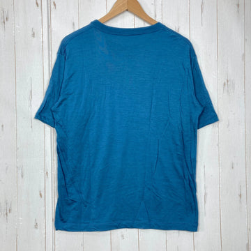 【Men's L ブルー系】 Elkex（エルケクス） メリノウール クルーネック ティー Merino Wool Crew Neck Tee メリノウール ウェア トップス インナー シャツ ショートスリーブTシャツ クルーネック ウール z00059315 - 0
