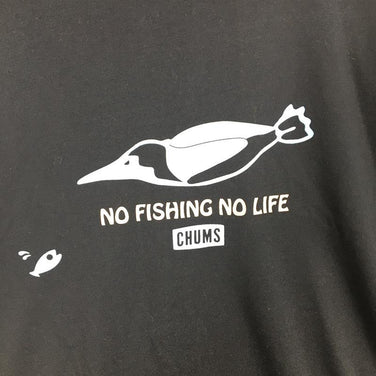 【Men's M ブラック系】 Chums ( チャムス ) No Fish No Life Tシャツ 速乾 CH01-1375 Men's 化繊 ショートスリーブTシャツ クルーネック インナー シャツ トップス ウェア - 【公式】2ndGEAR（セカンドギア）Webショップ【登山用品・アウトドア用品専門 買取販売店】