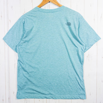 【Men's L ブルー系】 The North Face ( ザ・ノースフェイス ) ショート スリーブ カラー ヘザー ロゴ ティー S/S Color Heather Logo Tee ポリエステル ウェア トップス インナー シャツ ショートスリーブTシャ - 0