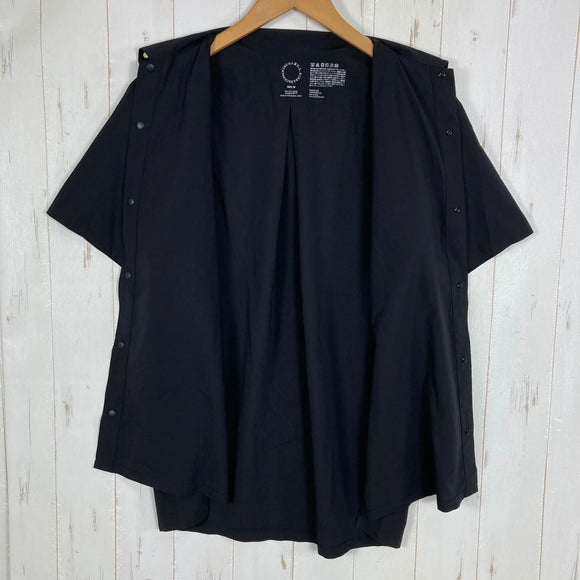 【Men's M ブラック系】 Yamatomichi ( 山と道 ) UL ショートスリーブ シャツ UL Short Sleeve Shirt シャドウリップ 超軽量 ポリエステル ウェア トップス インナー シャツ ショートスリーブシャツ 化繊 z000610