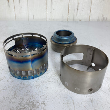 【OneSize グレー系】 Evernew ( エバニュー ) チタン マグポット 500 ストーブ セット Ti Mug pot 500 Stove set チタン製 550ml アルコールストーブセット 日本製 チタン クックウェア バーナー ストーブ z0