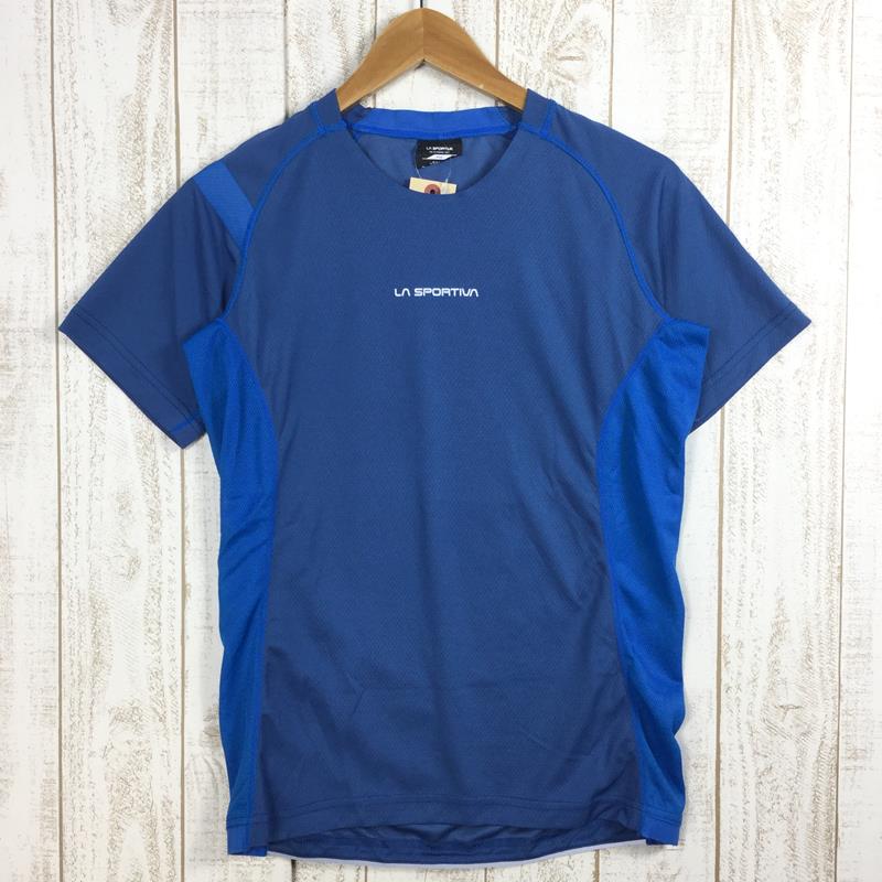 【Men's XS ブルー系】 La Sportiva ( ラ・スポルティバ ) エイペックス Tシャツ Apex T-Shirt クルーネック J48 International Men's  化繊 ショートスリーブTシャツ クルーネック インナー シャツ トップ