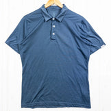 Men's Medium Navy Houdini Short Sleeve Polo Shirt, Polyester, Synthetic, Tops, Undershirts, z00053074