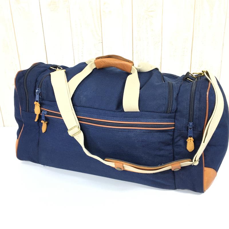 [OneSize Navy] Llbean 1990S 旅行波士顿包 Cordura 尼龙 x 皮革单肩包行李包复古难买腰包臀包