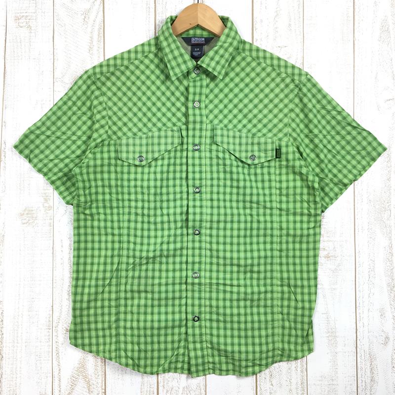 [Men's S Green] Outdoor Research Termini Short Sleeve Shirt Termini Shirt Sleeve Shirt Quick-drying Nylon 50170 International Men's Synthetic Short