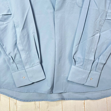 【Unisex L ブルー系】 Paper Sky Wear ( ペーパースカイ ウェア ) ウィンドビッグシャツ WIND BIG SHIRT Blue Gray ナイロン ウェア トップス インナー シャツ ロングスリーブシャツ 化繊 z00053706 Blu