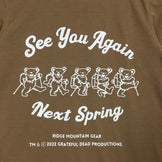 【Women's S ブラウン系】 Ridge Mountain Gear ( リッジマウンテンギア ) 2022 See You Again Next Spring Tシャツ グレイトフルデッドベア 熊保護活動 生産終了モデル 入手困難 Asian Women's - 【公式】2ndGEAR（セカンドギア）Webショップ【登山用品・アウトドア用品専門 買取販売店】