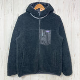 【童装 XXL 黑色系】 2022 Patagonia (巴塔哥尼亚) 可逆 Ready Freddy 连帽夹克 Reversible Ready Freddy Hoody INBK 涤纶 服装 上衣 外套 夹克 抓绒 z000