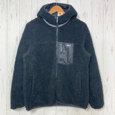 【童装 XXL 黑色系】 2022 Patagonia (巴塔哥尼亚) 可逆 Ready Freddy 连帽夹克 Reversible Ready Freddy Hoody INBK 涤纶 服装 上衣 外套 夹克 抓绒 z000