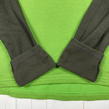 The North Face 男士中号绿色长袖 Dacron QD Crew 夹克（长袖）涤纶抓绒夹克（z00054264）