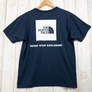 【Men's M ネイビー系】 The North Face ( ザ・ノースフェイス ) ショートスリーブ スクエアロゴ ティーシャツ ポリエステル NT31957 Asian Men's 化繊 ショートスリーブTシャツ クルーネック インナー シャツ トップス - 【公式】2ndGEAR（セカンドギア）Webショップ【登山用品・アウトドア用品専門 買取販売店】