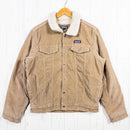 【Men's S ベージュ系】 2019 Patagonia ( パタゴニア ) パイル ラインド トラッカー ジャケット Pile Lined Trucker Jacket MJVK 生産終了モデル 入手困難 コーデュロイ オーガニックコットン ウェア トップス-1