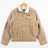 Men's Small Beige 2019 Patagonia Pile Lined Trucker Jacket (MJVK) - Discontinued Model, Hard to Find - Corduroy and Organic Cotton Top