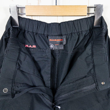 男士小号黑色 Mammut Trekkers 短裤，涤纶软壳短裤（z00053228）。