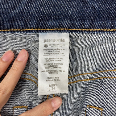 【Men's 34 ネイビー系】 2013 Patagonia ( パタゴニア ) レギュラー フィット ジーンズ レギュラー Regular Fit Jeans - Regular DKW ( Dark Wash ) オーガニックコットン100% デニム オーガニッ