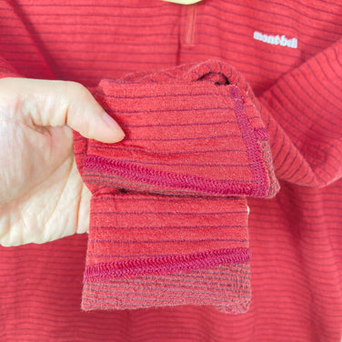 【Men's M Red】 Montbell Super Merino Wool EXP. High Neck Shirt Merino Wool Wear Top Inner Shirt Long Sleeve Shirt Wool z00057546 Wool Long Sleeve Shirt Inner Shirt