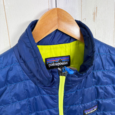 【Men's M ブルー系】 2015 Patagonia ( パタゴニア ) ナノ パフ ベスト Nano Puff Vest CHB Channel Blue（チャンネルブルー） プリマロフト ゴールド 化繊中綿 軽量 保温 化繊ダウン ウェア トップス ベス