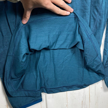 男士大号海军蓝 Millet KUHTAI II 羊毛拉链长袖衬衫，羊毛，上衣，内衣，长袖衬衫，羊毛，z00054170