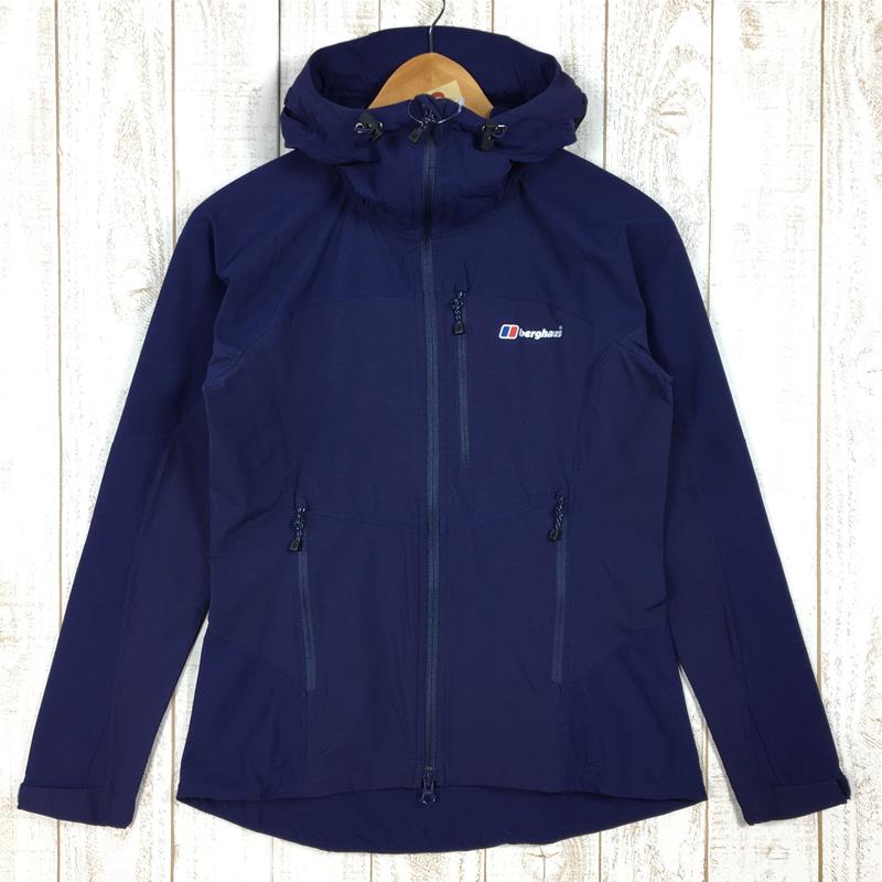 [女式8海军] Berghaus Lightweight Climb Hood Softshell Jacket Lightweight Climb Hood Softshell Jacket Hoody 21800 女式软壳外套