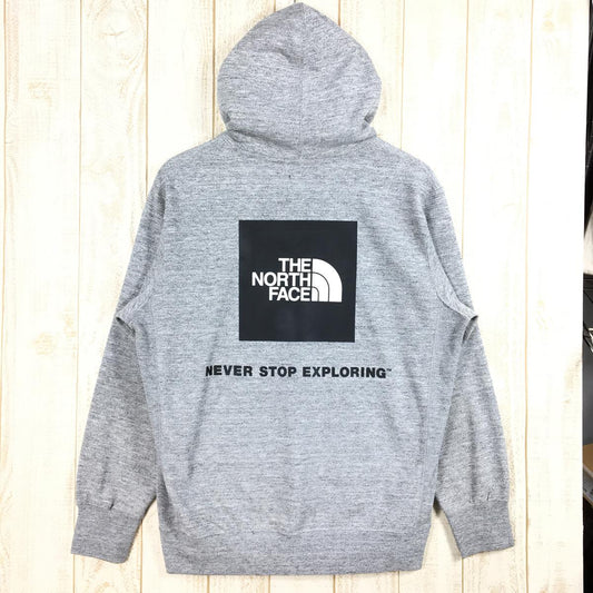 【Men's M グレー系】 The North Face ( ザ・ノースフェイス ) バック スクエア ロゴ フーディ Back Square Logo Hoodie スウェット パーカー プルオーバー NT12034 Asian Men's  化繊 フーディ