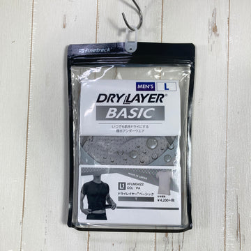 【Men's L グレー系】 Finetrack ( ファイントラック ) ドライレイヤー ベーシック T Dry Layer Basic T 耐久撥水 抗菌防臭 日本製 ポリエステル ウェア トップス インナー シャツ ショートスリーブTシャツ クルーネック 化