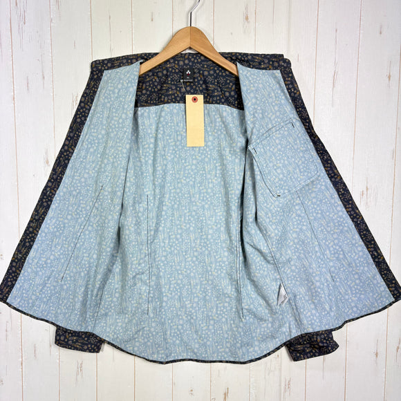 【Women's XL ネイビー系】 Montbell ( モンベル ) WIC. ライト プリント ロングスリーブ シャツ WIC. Light Print Long Sleeve Shirt 吸汗速乾 UVカット 胸ポケット ポリエステル ウェア トップス インナー