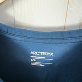 Men's Small Navy Arcteryx ARC' Word Long Sleeve T-Shirt, Organic Cotton, Top, Undershirt, Long Sleeve T-Shirt, Crew Neck