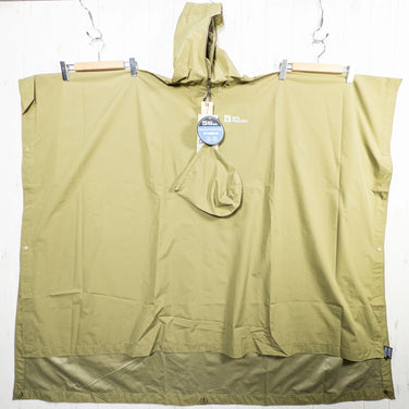 男式均码绿色 Jackwolfskin Tarp Transform 雨披，涤纶雨衣，上衣，外套，夹克，z00053091