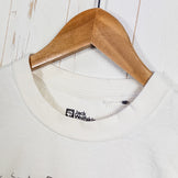 Men's Medium Ivory Jackwolfskin JP WHW PEAK WOLF Tee, Organic Cotton, Short Sleeve Shirt