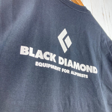 Black Diamond 男士短袖登山装备 T 恤 (SS) - 有机棉，L 码，黑色。