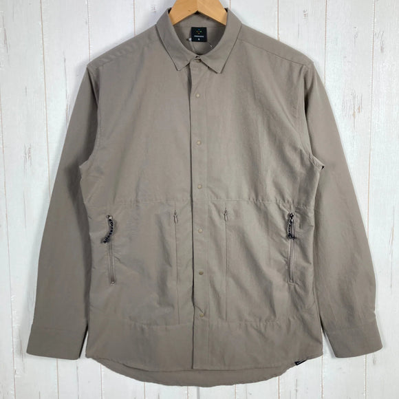 【Men's S ベージュ系】 Axesquin ( アクシーズクイン ) ロングスリーブベンチレーションシャツ L/S Ventilation Shirt ポリエステル ウェア トップス インナー シャツ ロングスリーブシャツ 化繊 z00054856  化繊 ロ