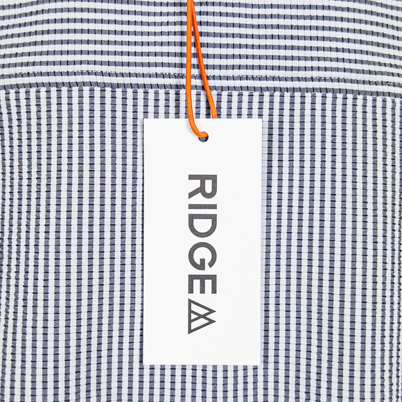 【Women's M グレー系】 Ridge Mountain Gear ( リッジマウンテンギア ) ベーシック ショートスリーブシャツ ストライプ Basic Short Sleeve Shirt Stripe Grey / White ポリエステル ウェア トッ