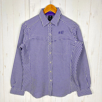 【Women's M パープル系】 Millet ( ミレー ) ドライタッチ シアサッカー ロングスリーブ シャツ ポリエステル ウェア トップス インナー シャツ ロングスリーブシャツ 化繊 z00055012  化繊 ロングスリーブシャツ インナー シャツ トップ