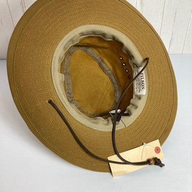 男女通用大号米色 Filson Tin Cloth Bush 帽子，深棕色，棉质，服装，配饰，头饰，帽子，z00053904，深棕色，帽子，头饰，穿戴