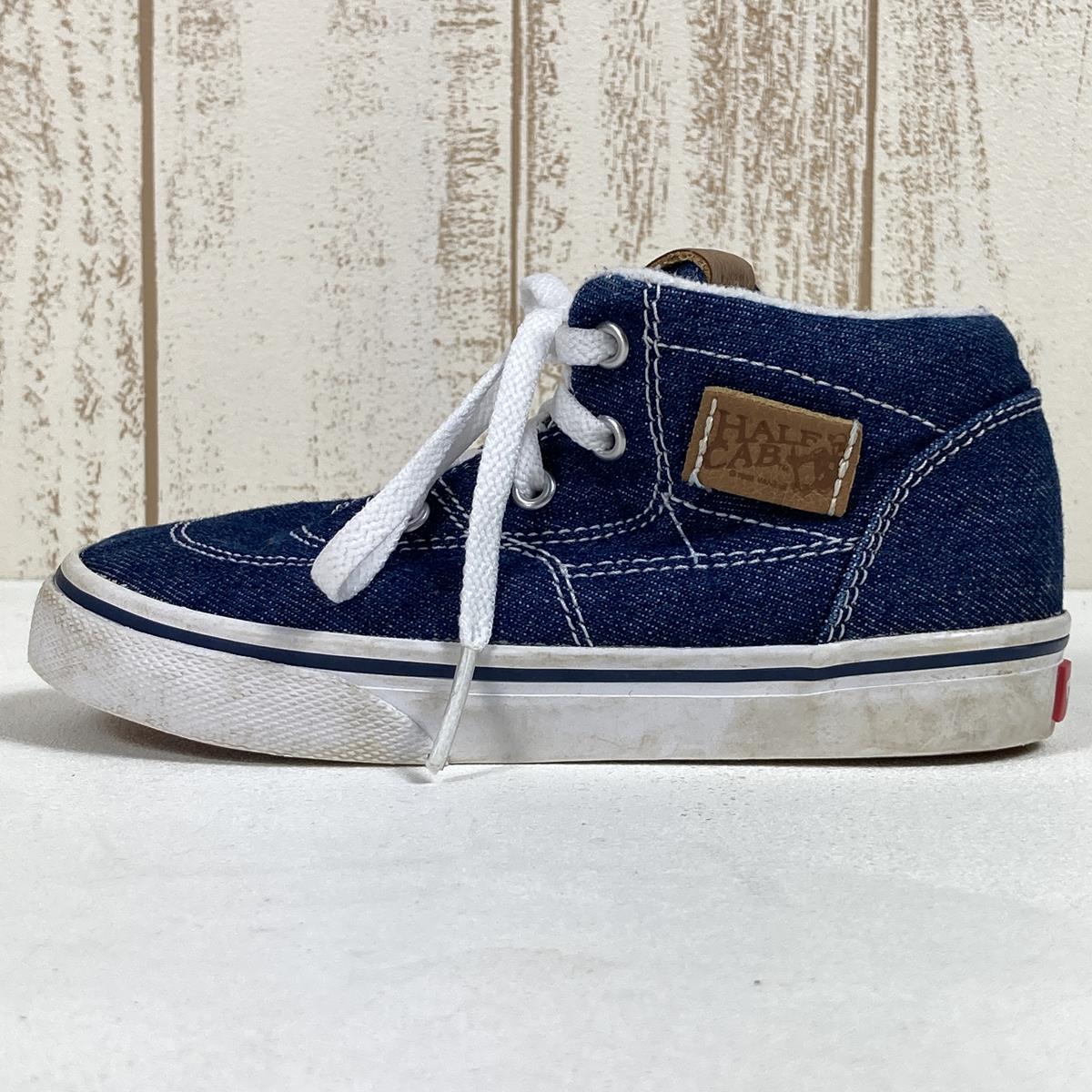 [Boys 14.0cm Navy] Vans Baby Half Cab Kids Sneakers Skate Shoes 721454 Boys Denim Sneakers Lifestyle Shoes Footwear