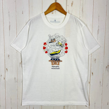 【Men's S ホワイト系】 Montbell ( モンベル ) ウイックロン ご当地 ティーシャツ 福岡県限定 ポリエステル ウェア トップス インナー シャツ ショートスリーブTシャツ クルーネック 化繊 z00061320  化繊 ショートスリーブTシャツ