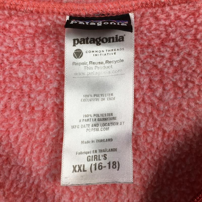 [Girl's XXL Pink] Patagonia Girls Better Sweater Hoody Fleece Jacket 65700 International Girl's MRC Fleece Outerwear