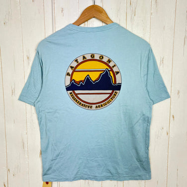 【Men's S ブルー系】 2020 Patagonia ( パタゴニア ) ロード トゥ リジェネレイティブ ポケット ティー Road to Regenerative Pocket Tee BSBL オーガニックコットン ウェア トップス インナー シャツ