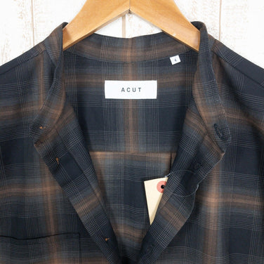 【Men's 4 ブラウン系】 Acut（アカット） グラビティ ドレープ シャツ Gravity Drape Shirt ウール Asian Men's ウール ロングスリーブシャツ インナー シャツ トップス ウェア - 【公式】2ndGEAR（セカンドギア）Webショップ【登山用品・アウトドア用品専門 買取販売店】
